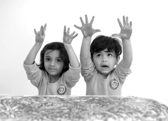 Two SuperCubs with their hands in the air